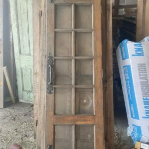 Glazed door with ten panes